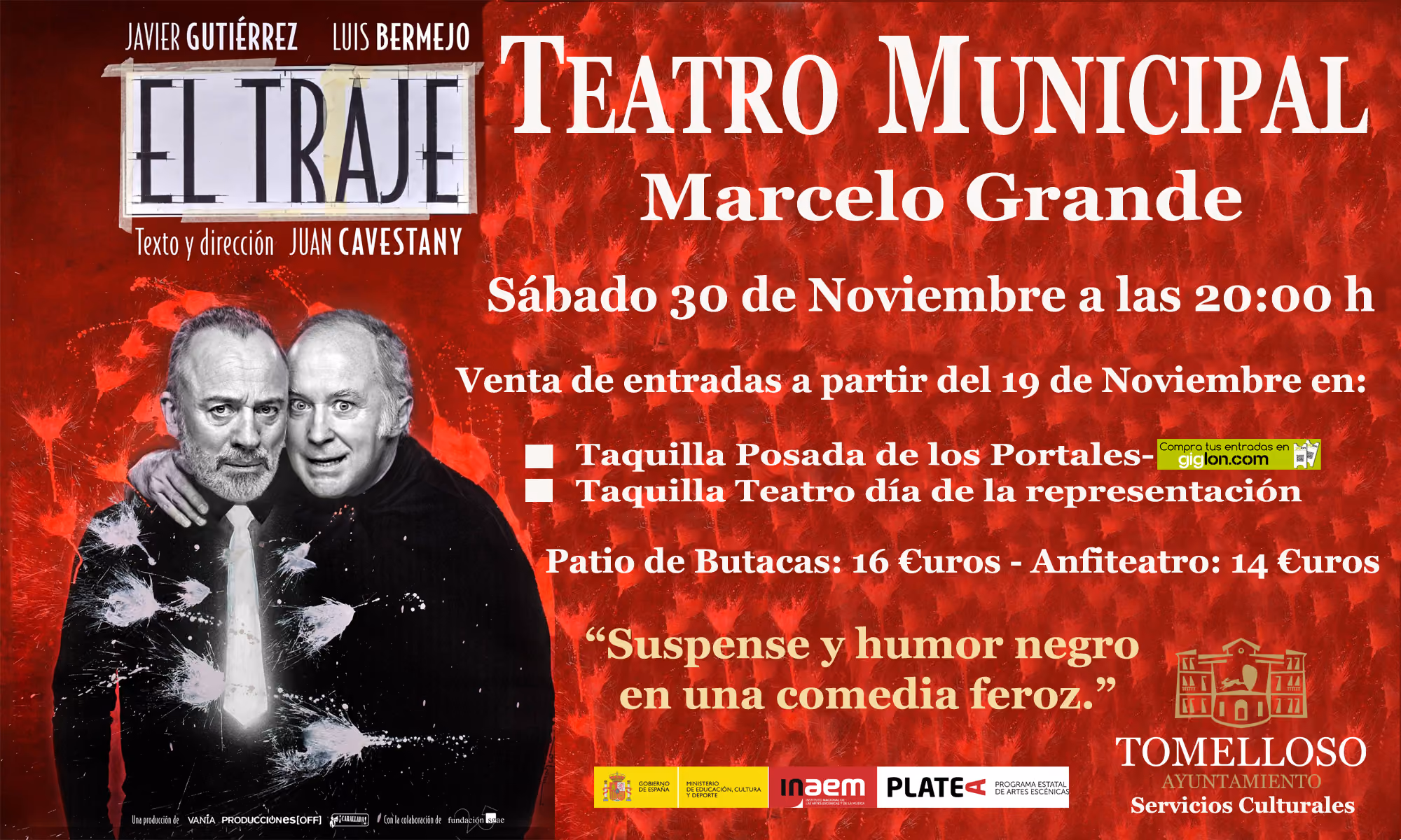 Imagen de los actores, Javier Gutiérrez y Luis Bermejo