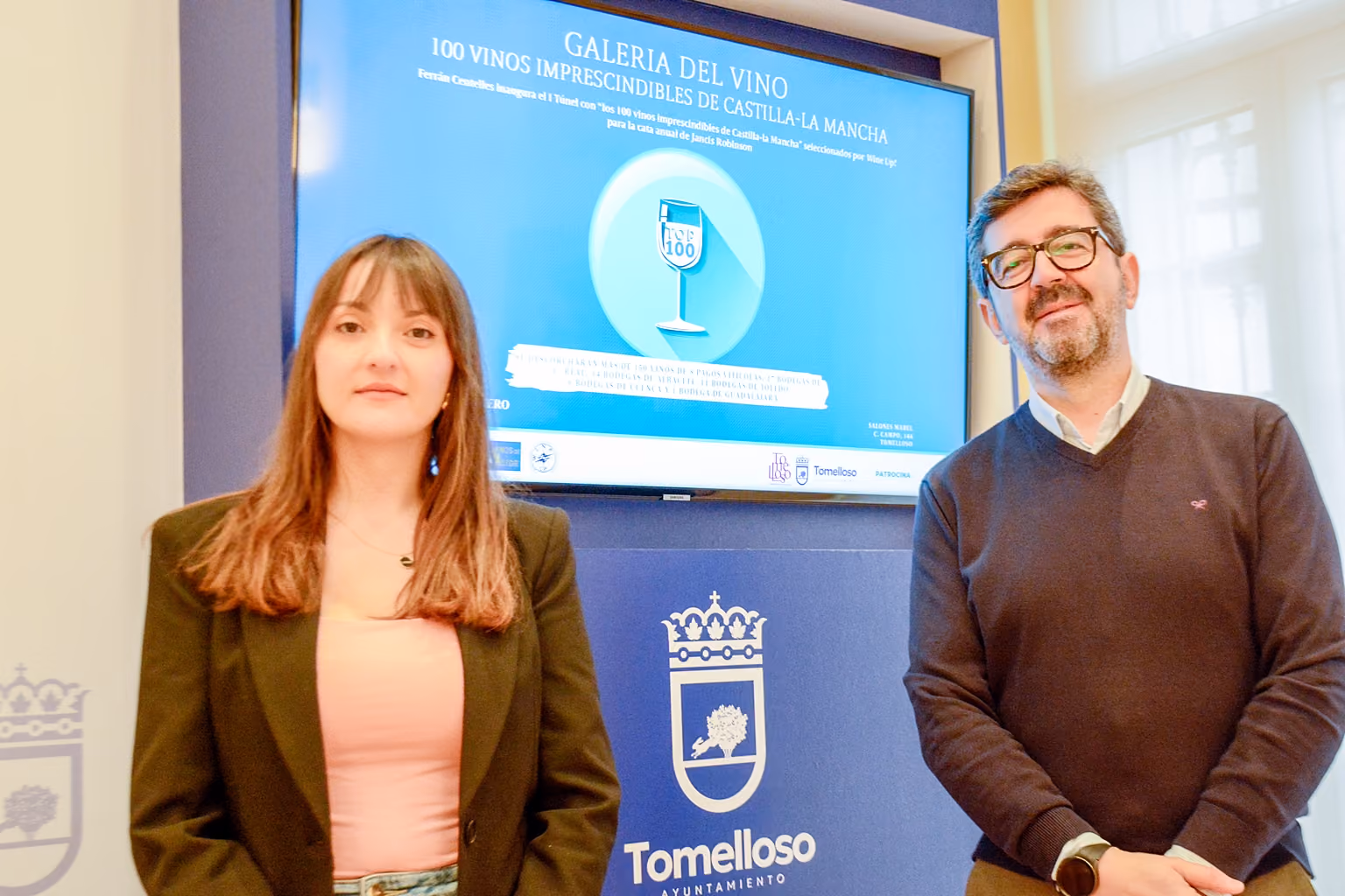 Rocío Valentín y Joaquín Parra durante la presentación del evento