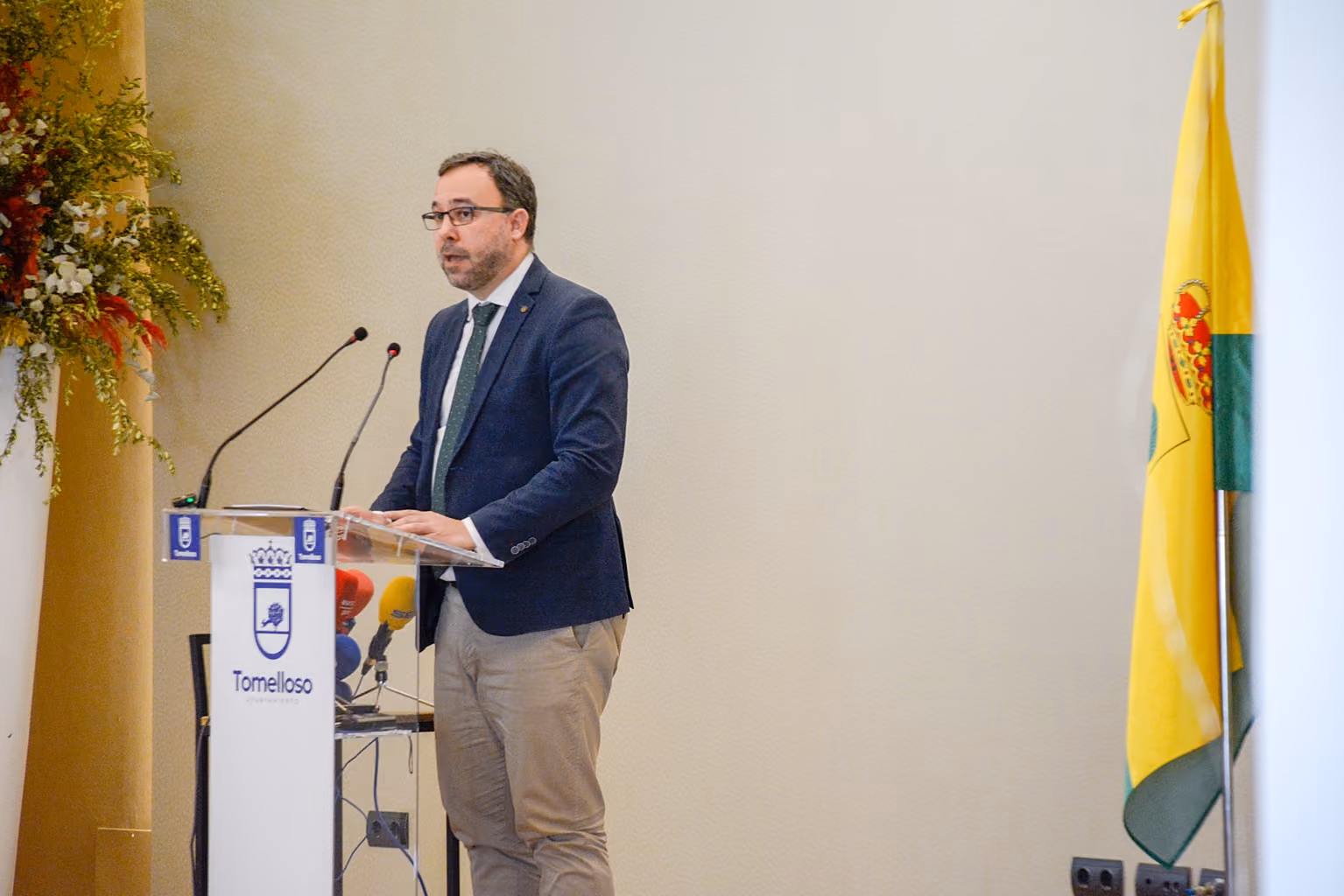 Javier Navarro, durante la presentación de los proyectos del PSTD