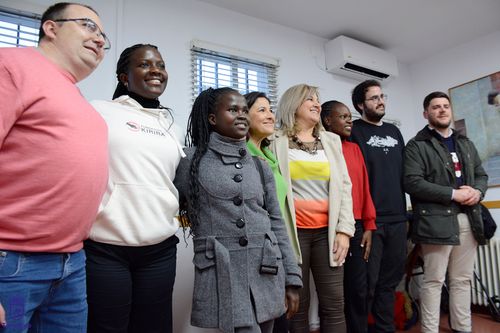 Participantes en los actos celebrados con motivo del 6F
