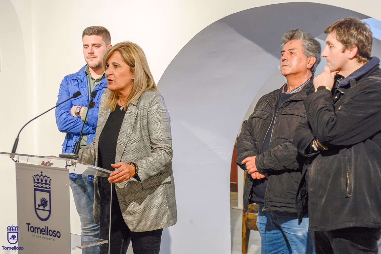 Eloísa Perales durante la inauguración de la muestra