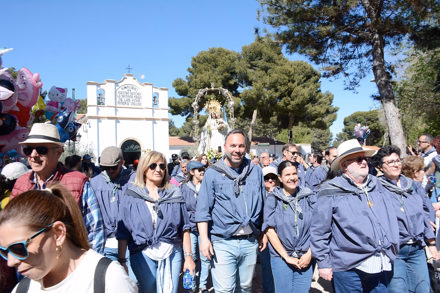 Salida del Santuario de Pinilla hacia Tomelloso