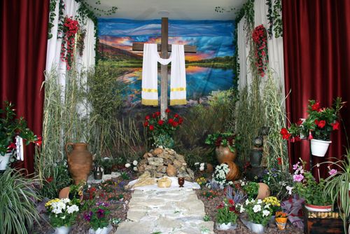 Vista general de la cruz que consiguió el primer premio el pasado año.