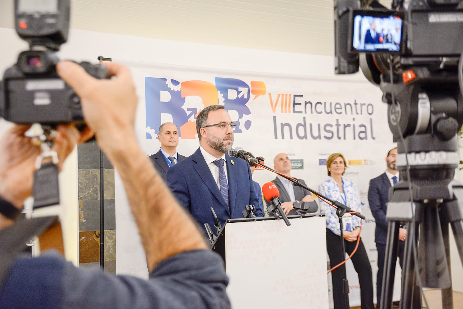 Javier Navarro durante su intervención en el encuentro B2B de Itecam