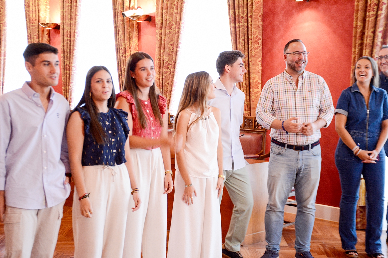 Javier Navarro, durante la recepción celebrada en el salón de plenos