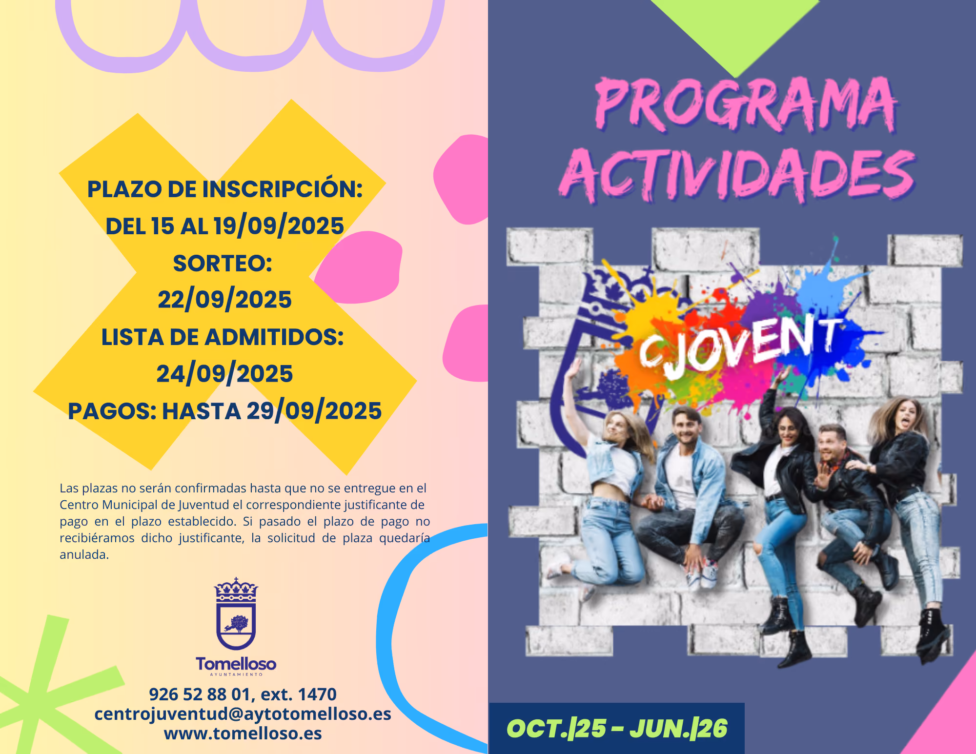 Infórmate y participa, te esperamos!!