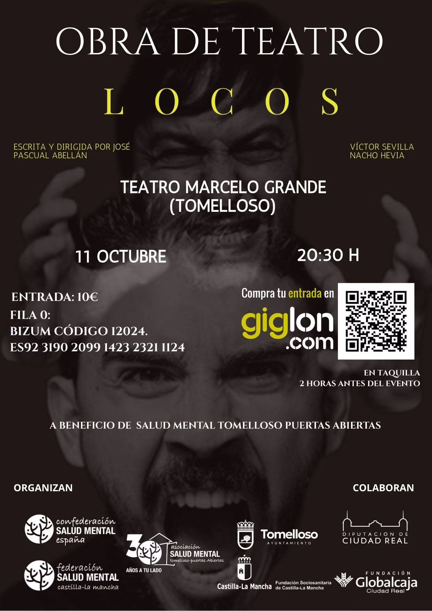 Cartel de la obra de teatro Locos