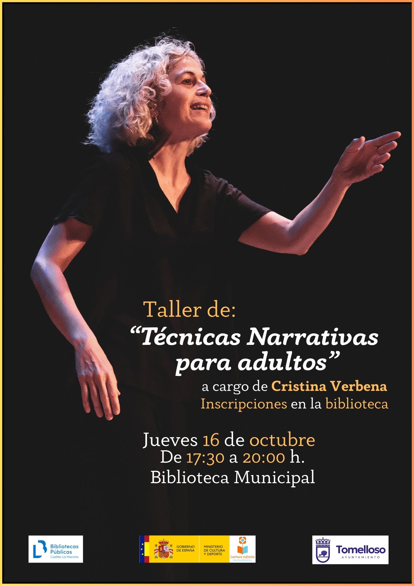 Cartel del taller de técnicas narrativas