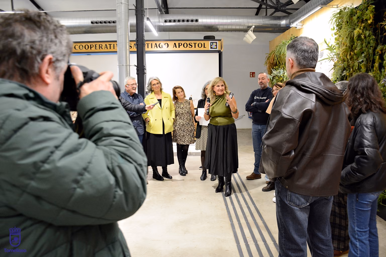 Eloísa Perales, durante la inauguración de la exposición de El Galgo Blanco