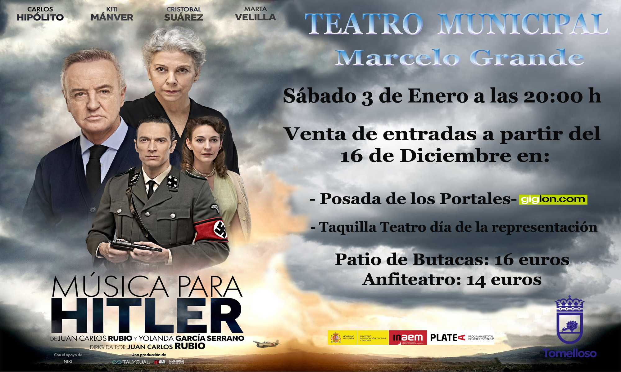 Cartel espectáculo Música para Hitler