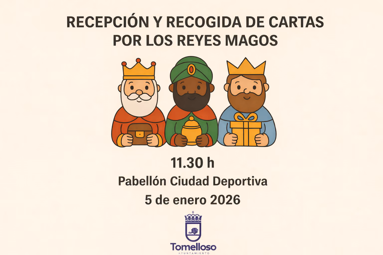Cartel recogida de cartas de los Reyes Magos