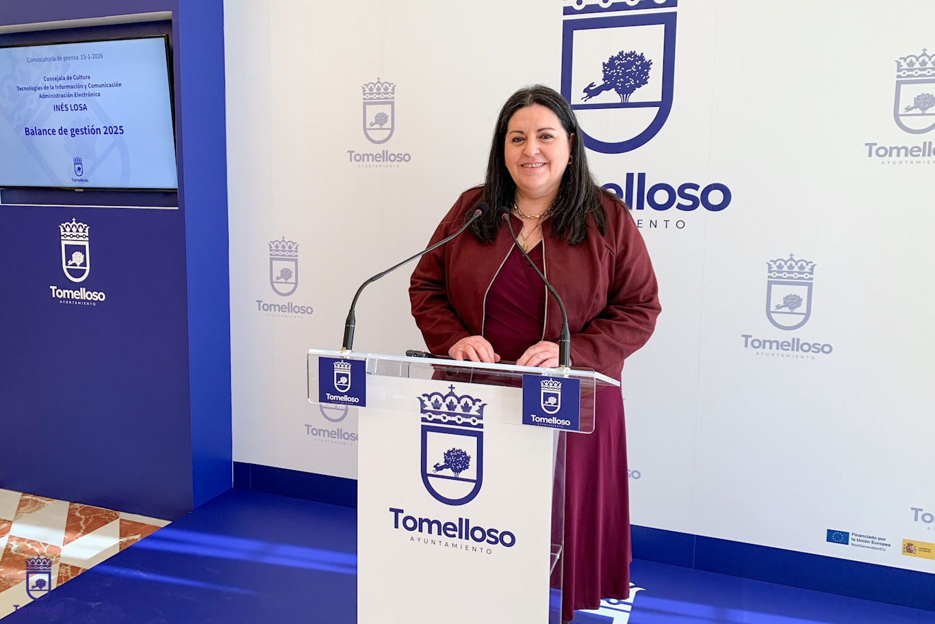 Inés Losa en rueda de prensa hace balance de 2025