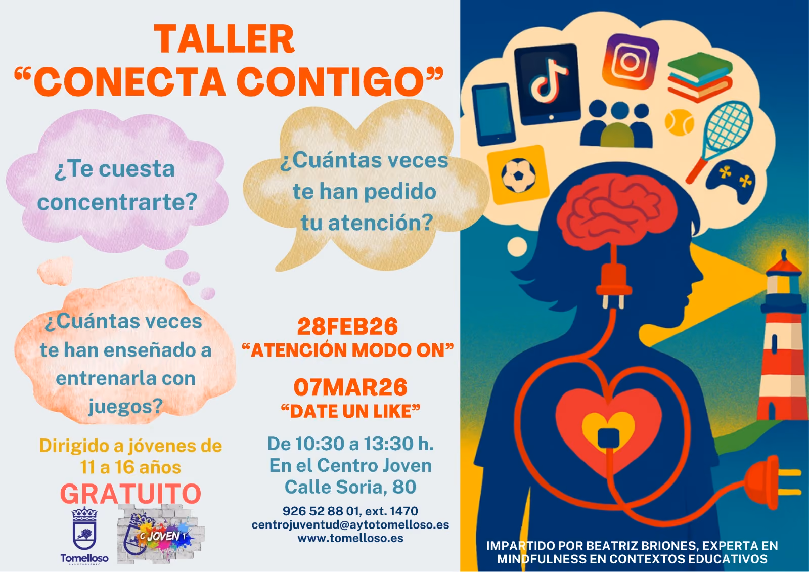 Cartel del taller Conecta contigo