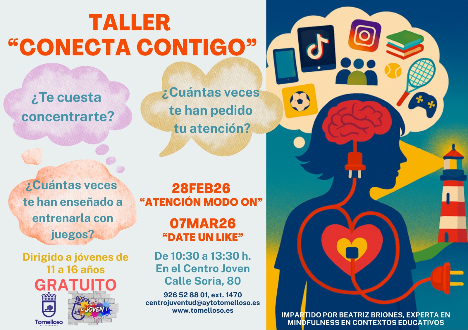 Cartel del taller Conecta contigo