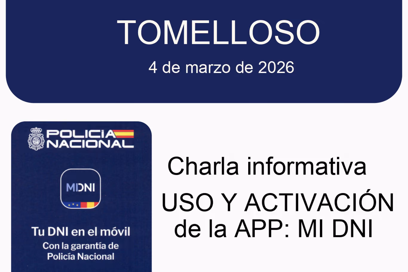 Cartel charla DNI