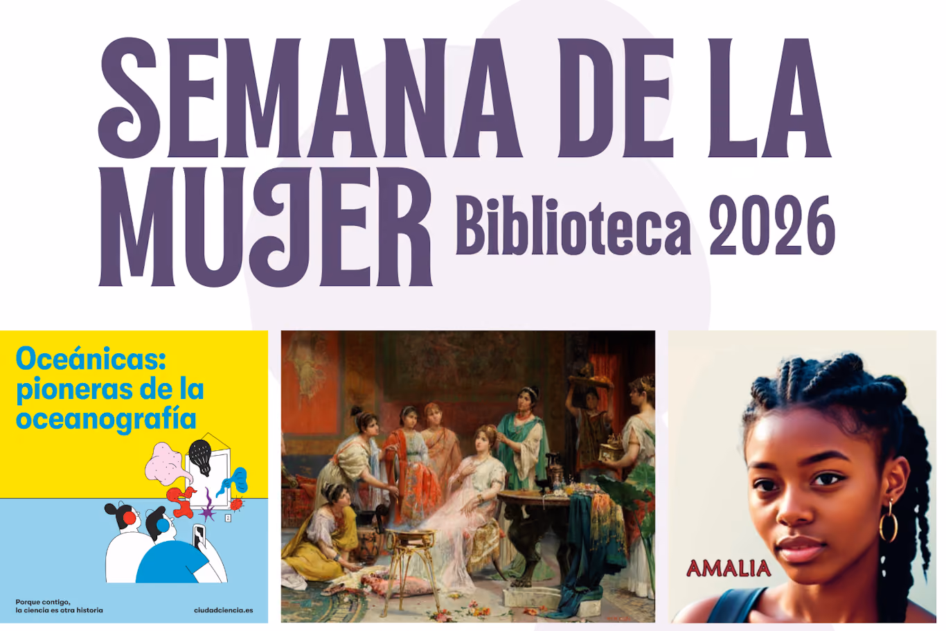 Cartel Semana de la Mujer Biblioteca