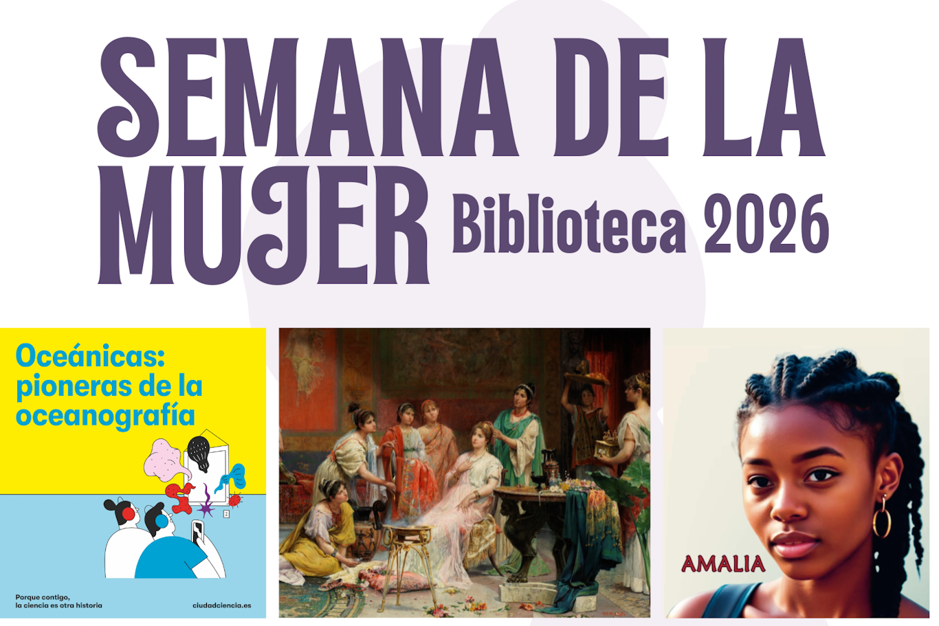 Cartel Semana de la Mujer Biblioteca