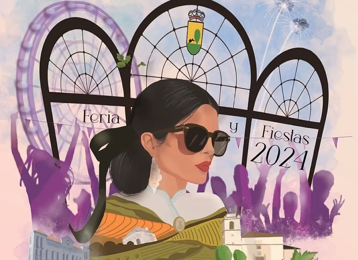 Fragmento del cartel anunciador de la Feria y Fiestas 2024