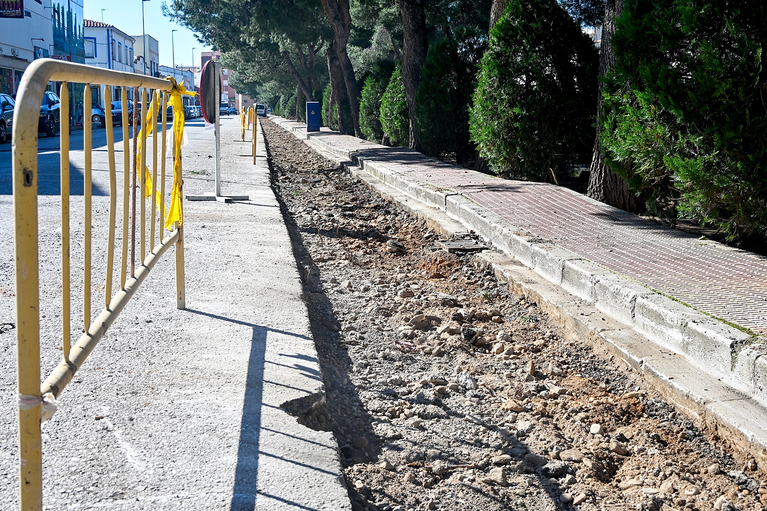 Obras en calle Campo