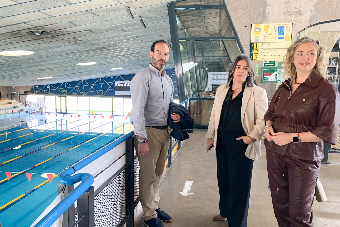Visita de la vicepresidenta de Deportes de la Diputación Provincial a la Ciudad Deportiva