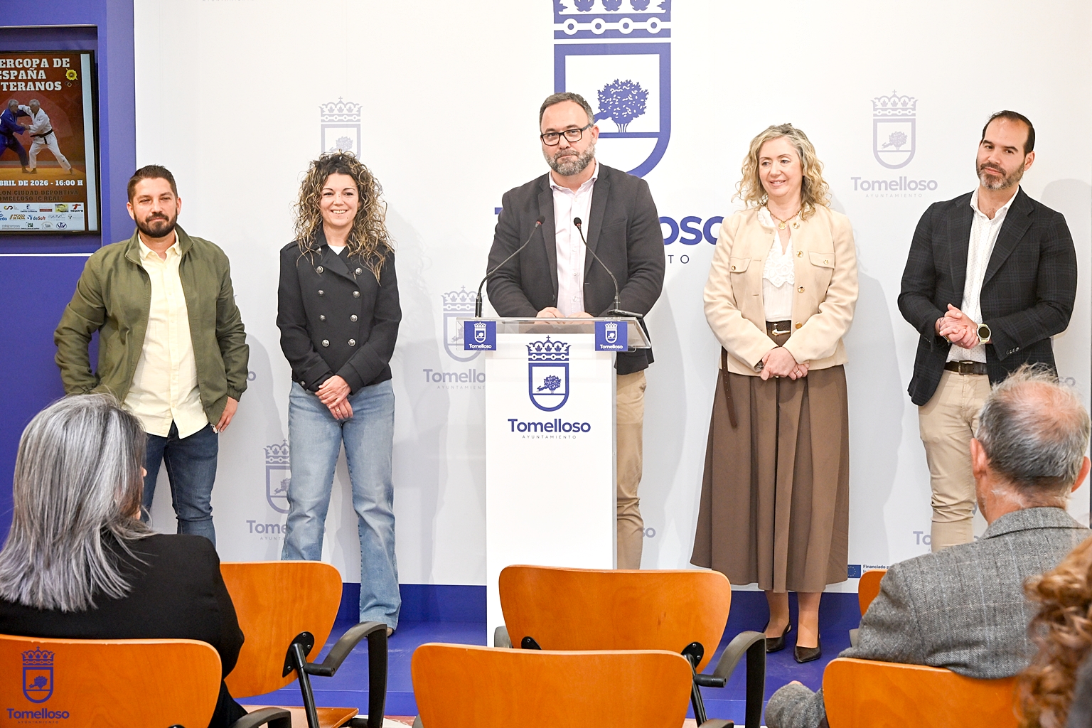 Participantes en la presentación de los campeonatos de judo que acogerá Tomelloso este fin de semana