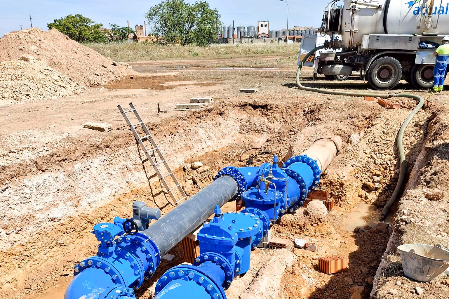 Obras realizadas recientemente en el extrarrio de la ciudad.