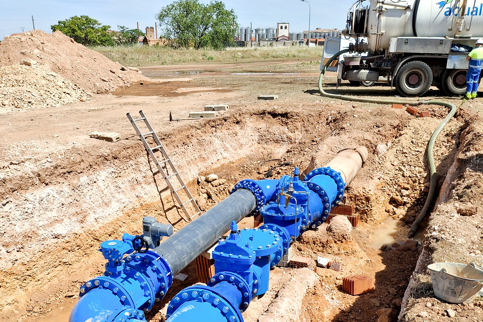 Obras realizadas recientemente en el extrarrio de la ciudad.