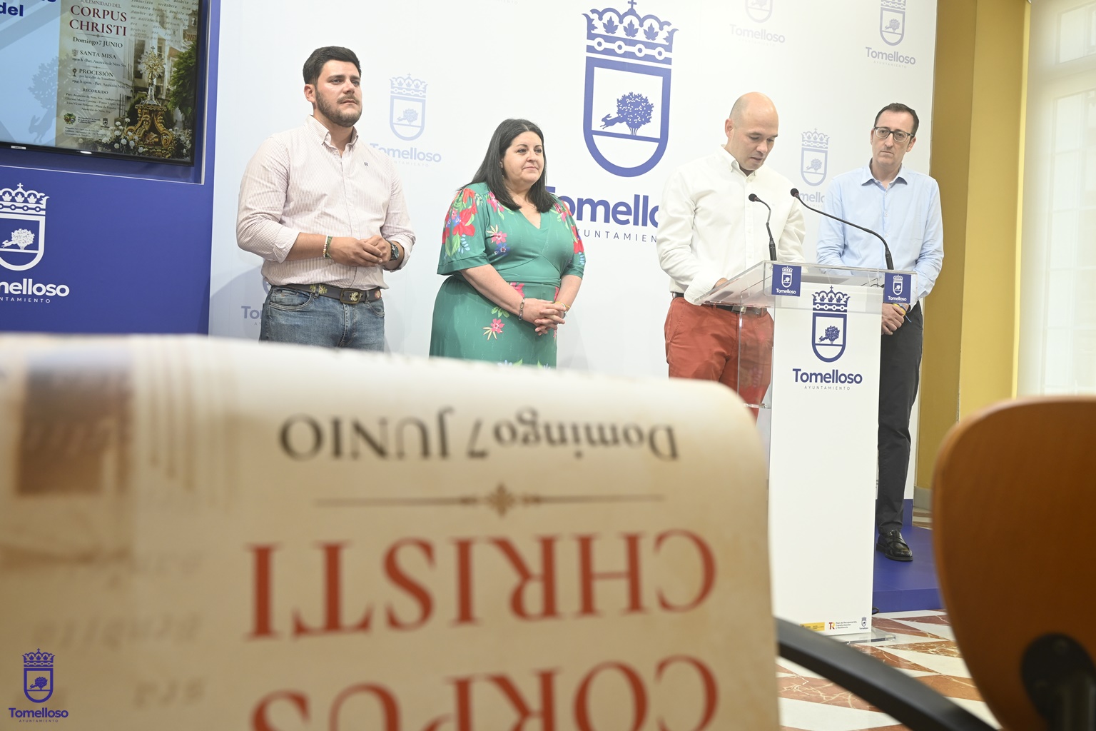 Participantes en la presentación que ha tenido lugar en el Ayuntamiento de Tomelloso