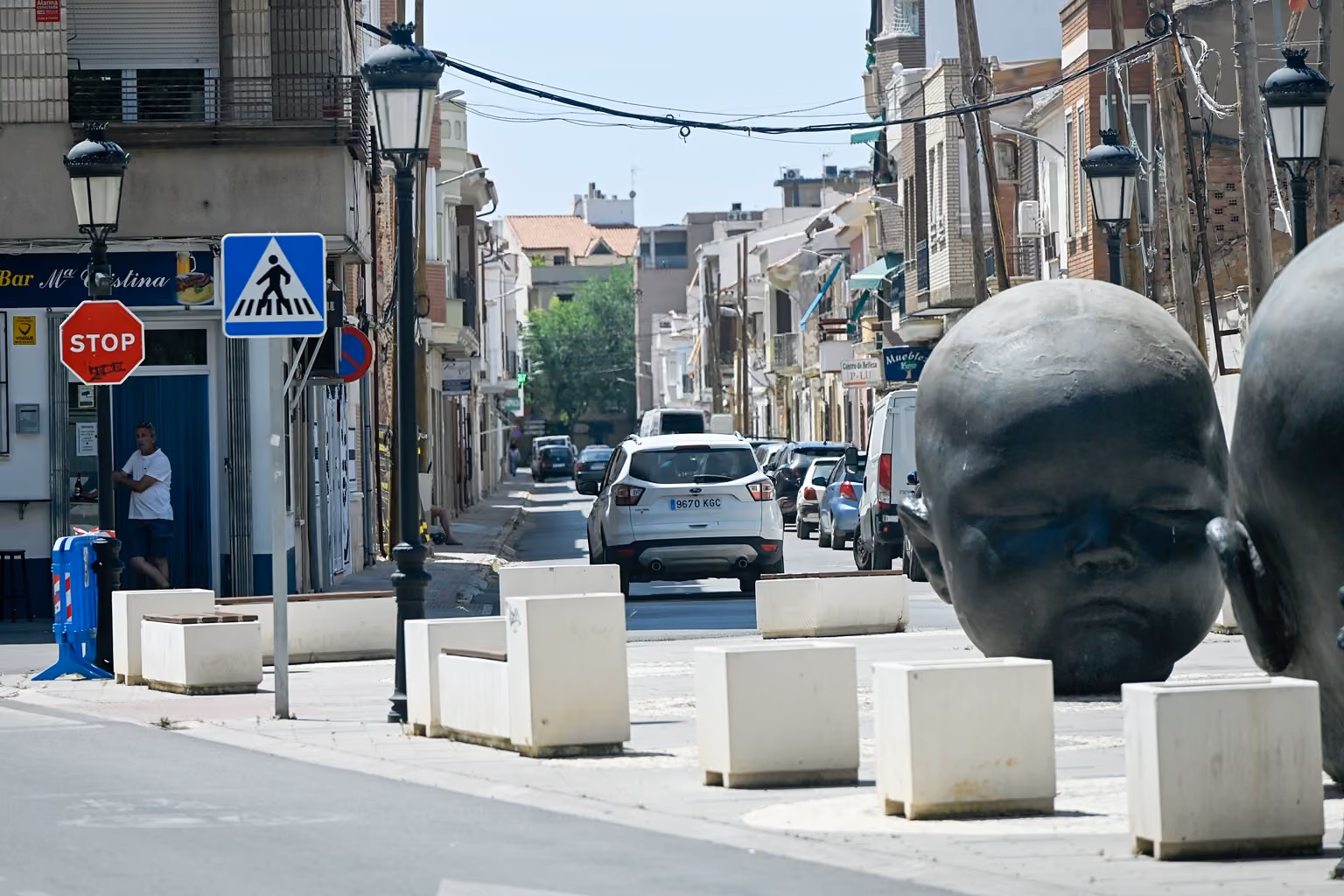 Calle Santa Rita desde la glorieta de Mª Cristina