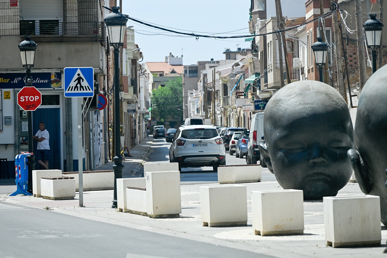 Calle Santa Rita desde la glorieta de Mª Cristina