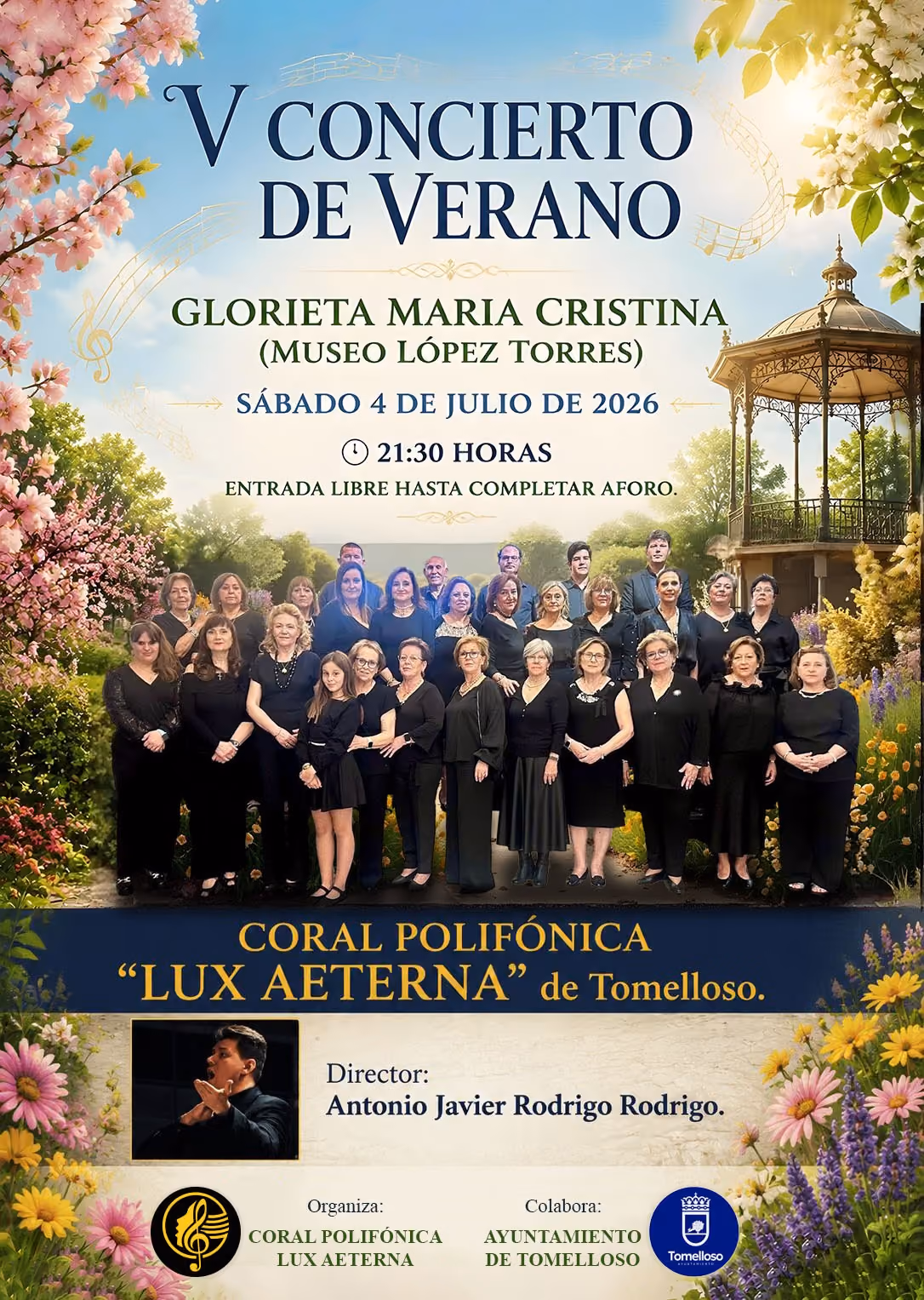 Cartel concierto de verano Lux Aeterna
