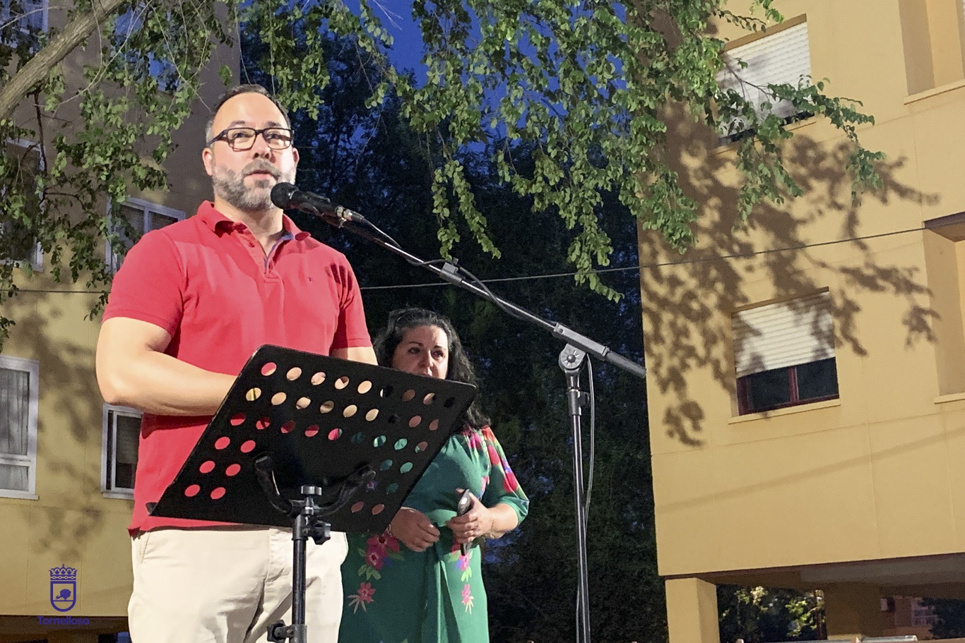 Intervención del alcalde en las fiestas del barrio Nuevo Tomelloso