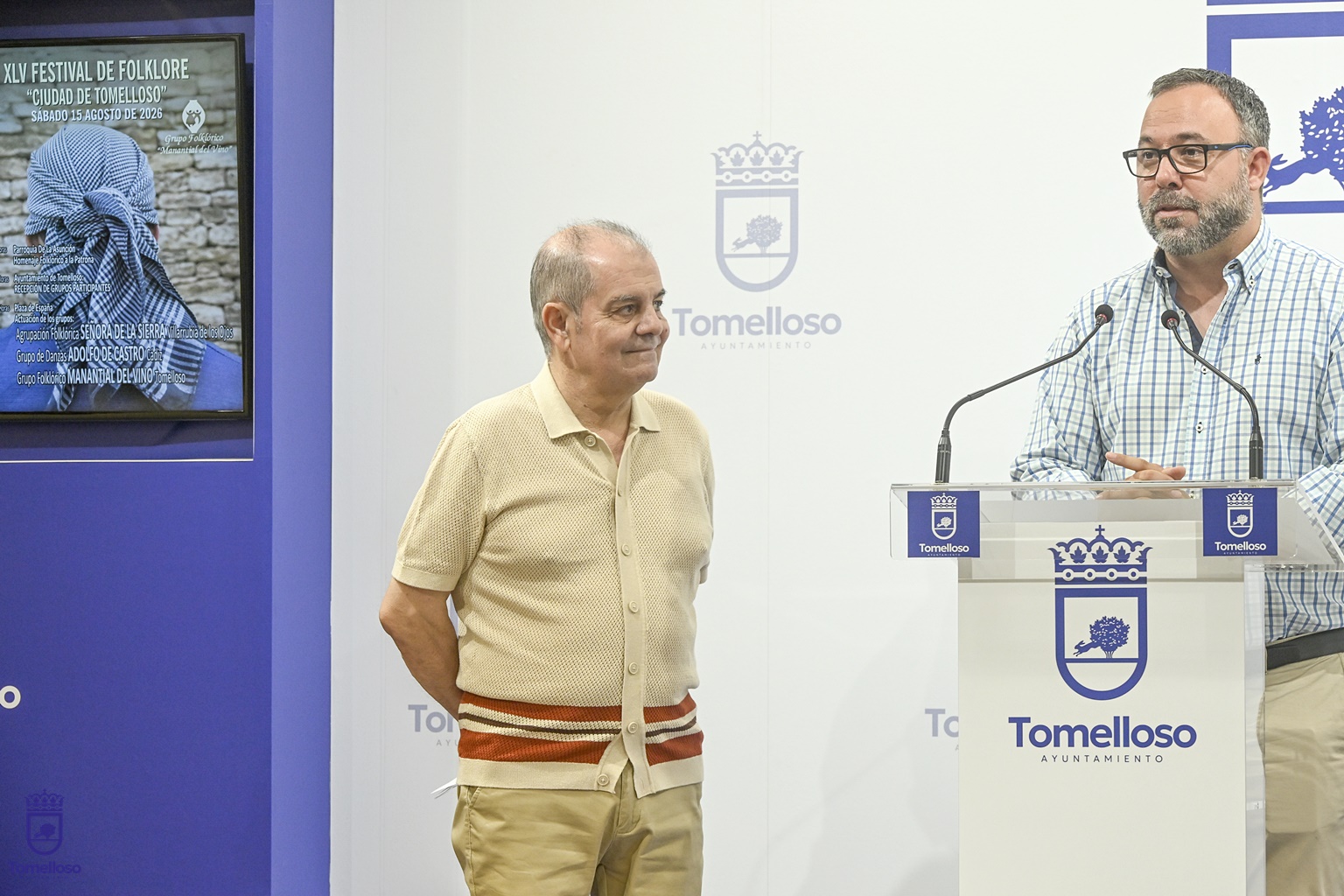 Navarro y Moreno durante la presentación del Festival