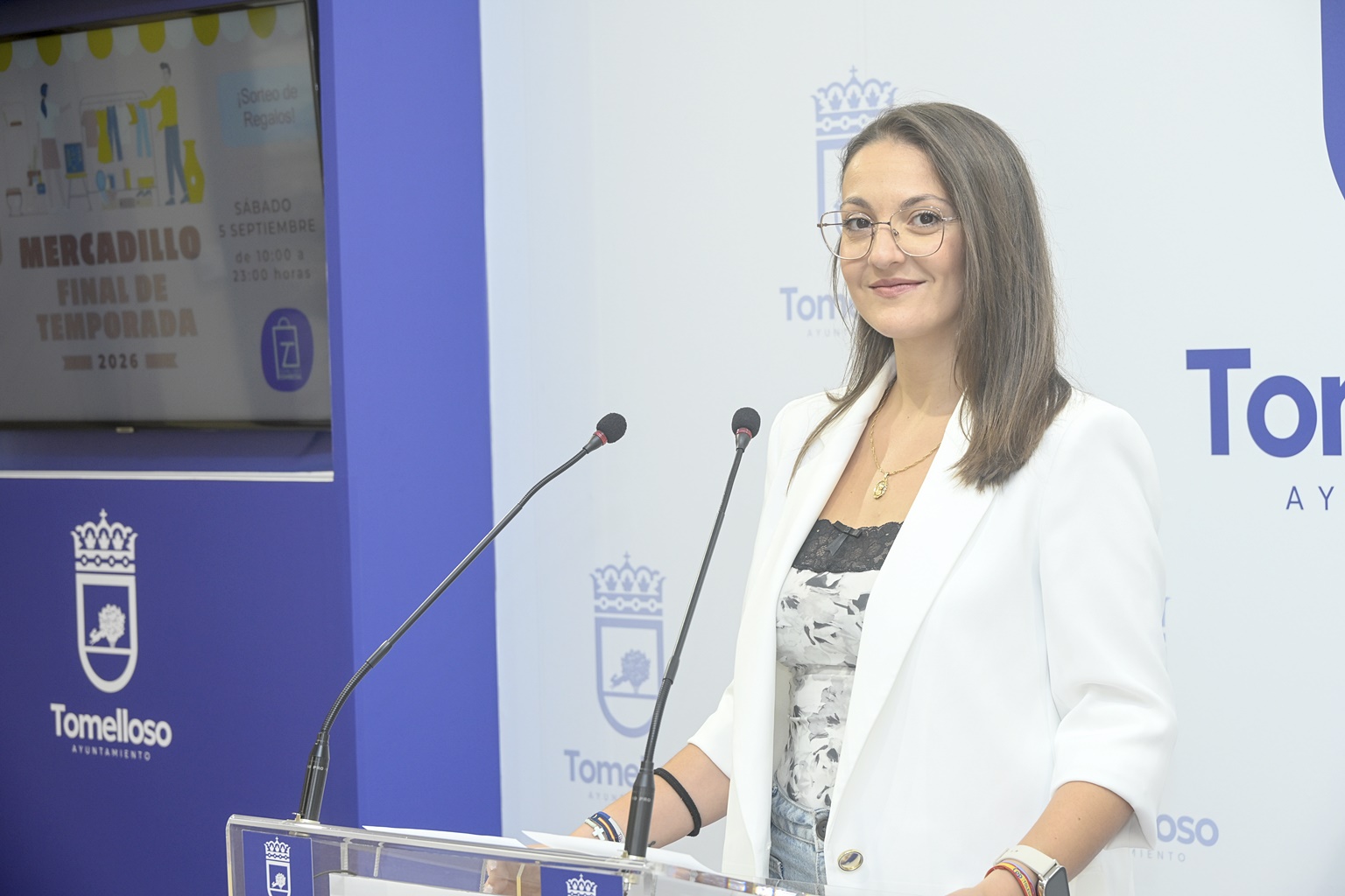 Rocío Valentín durante la presentación del Mercadillo Final de Temporada