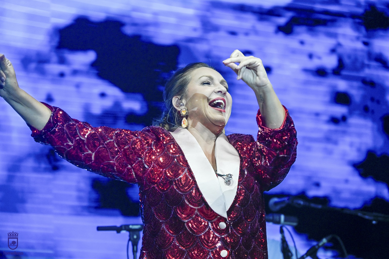 Niña Pastori durante su actuación en Tomelloso