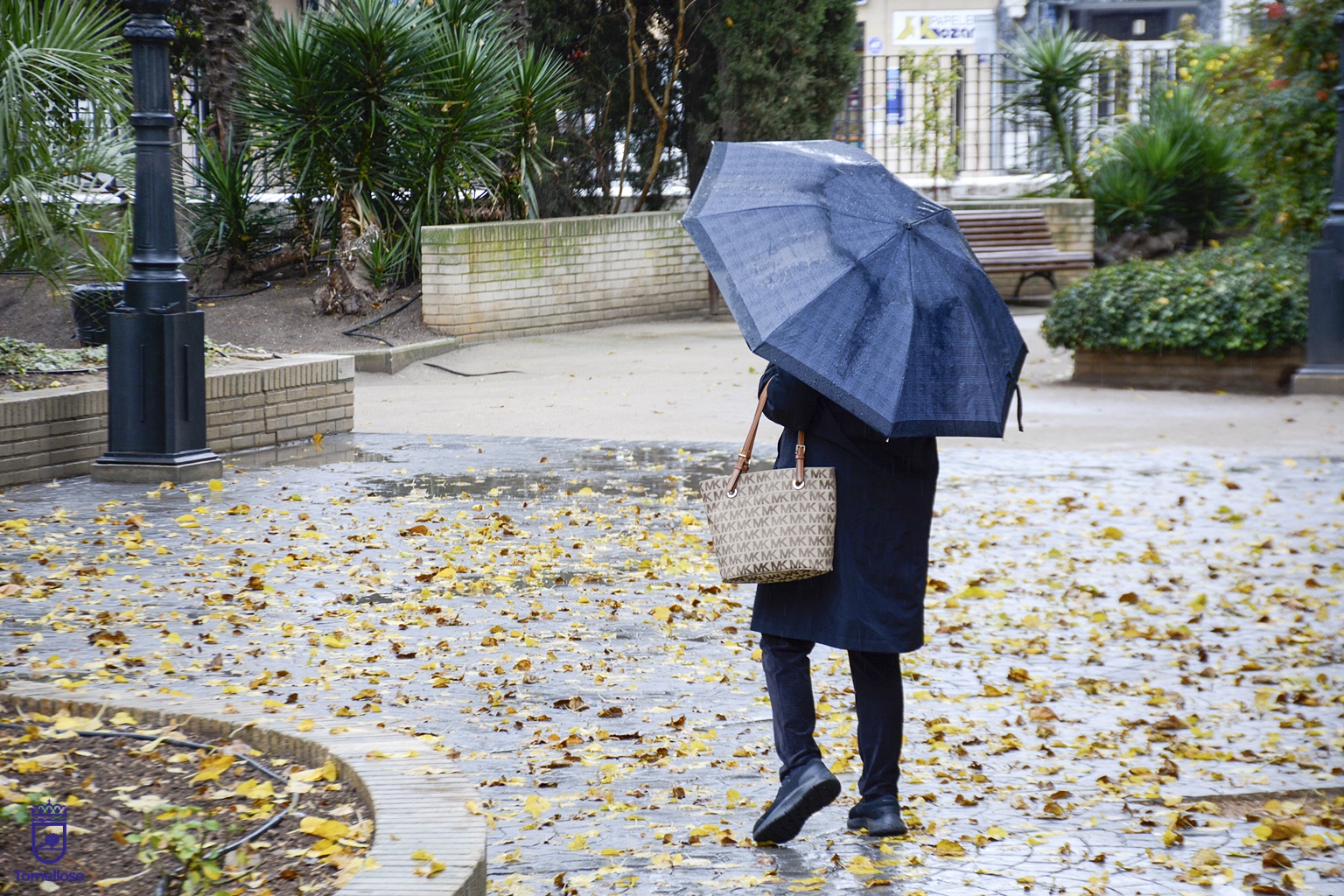 Tarde de lluvia en la glorieta de María Cristina