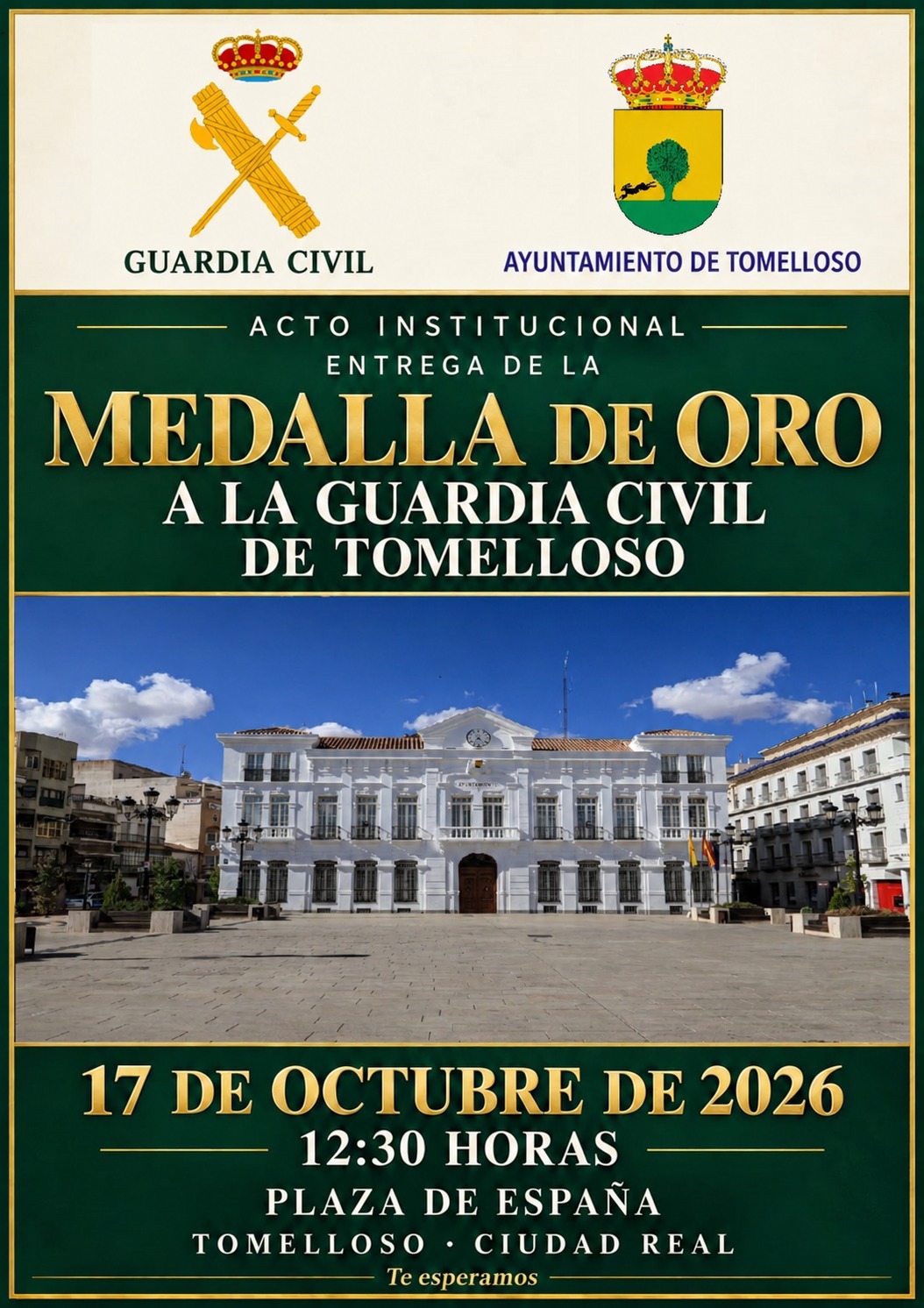 Cartel medalla de Oro a Guardia Civil