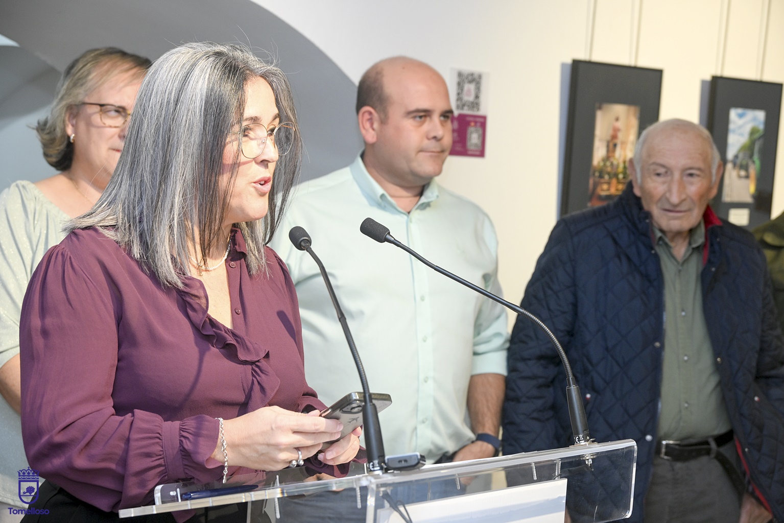 Elena Villahermosa durante la inauguración de la exposición