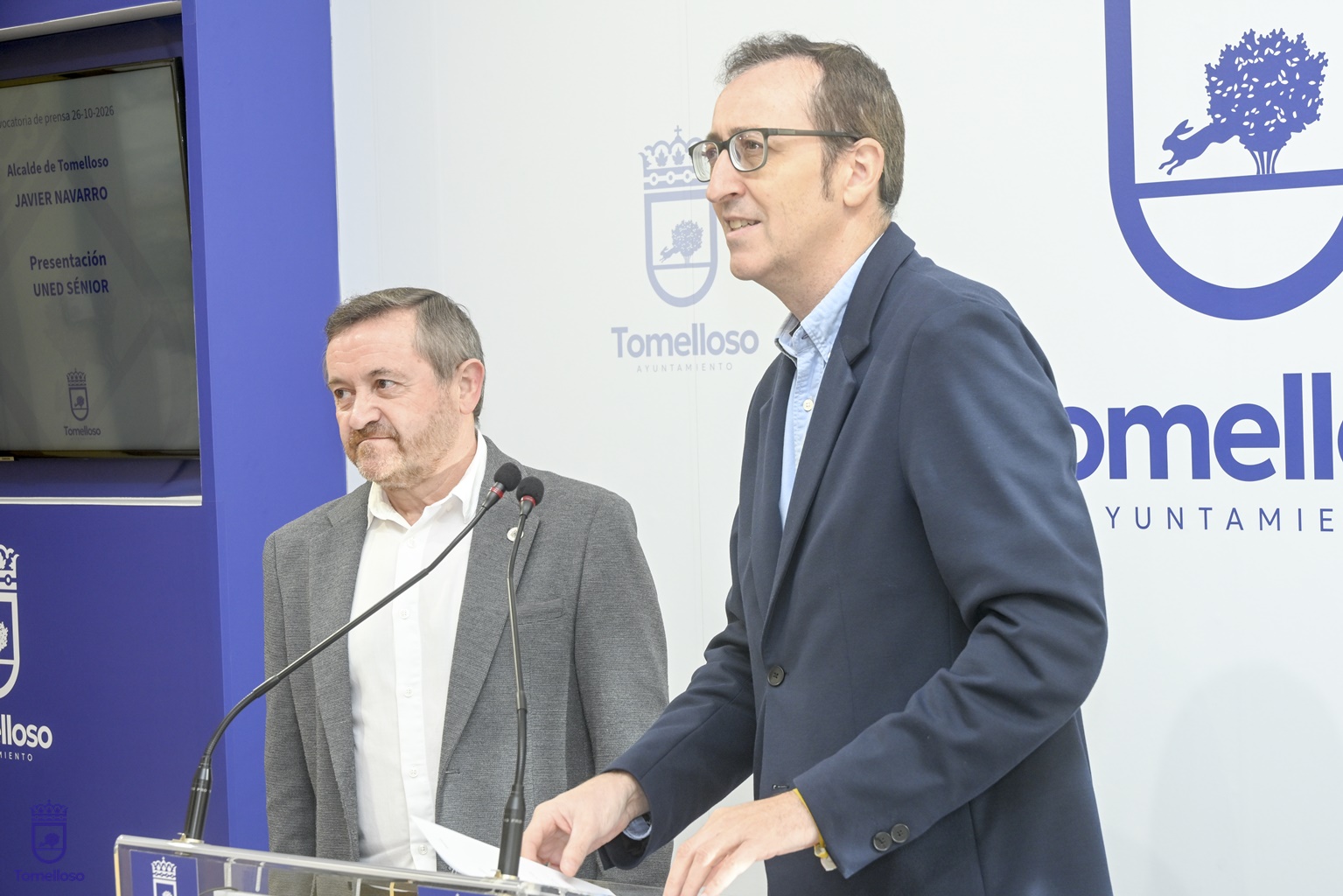 Antonio Calvo y Domingo Fernández Maroto durante la presentación