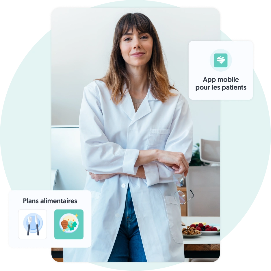 Femme diététicien debout