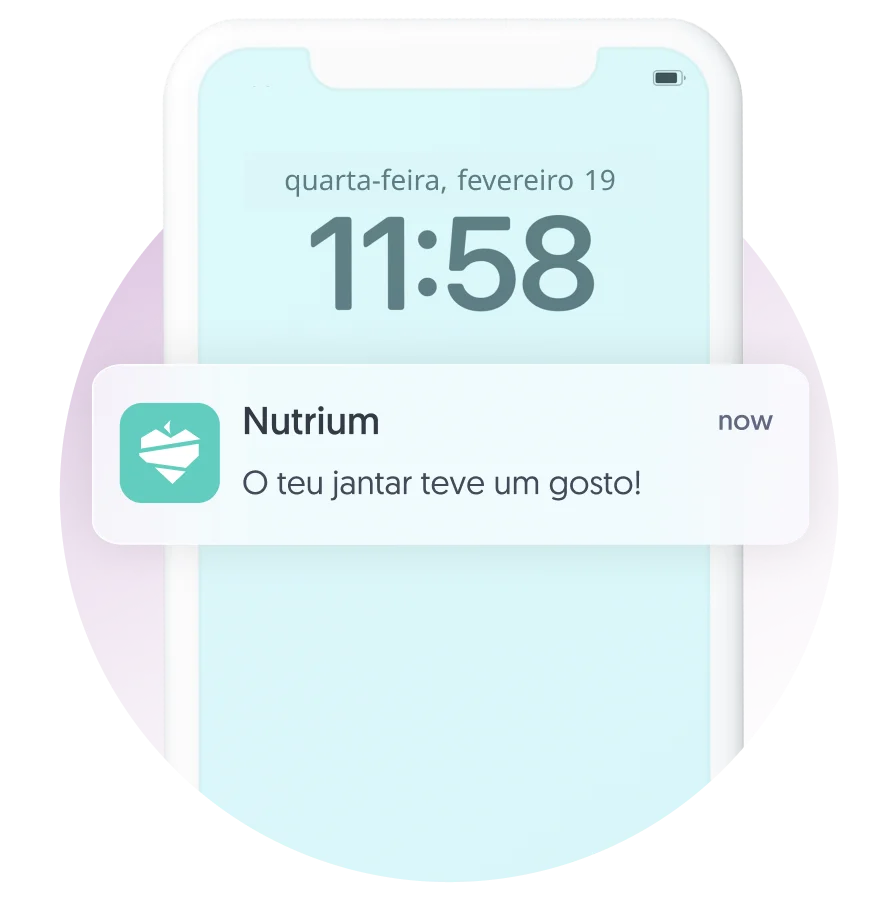 Automatic reminders and notifications in the Nutrium app