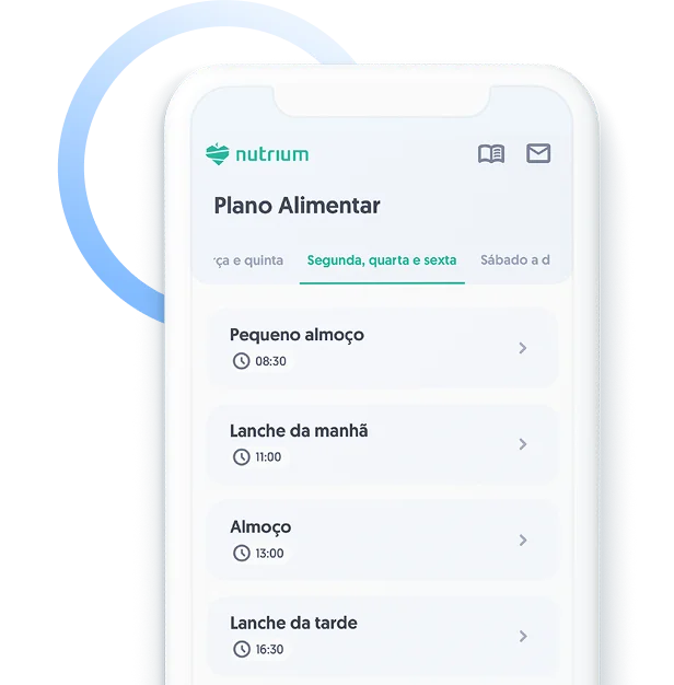 Food diary in the app for Nutrium nutrition software clients.