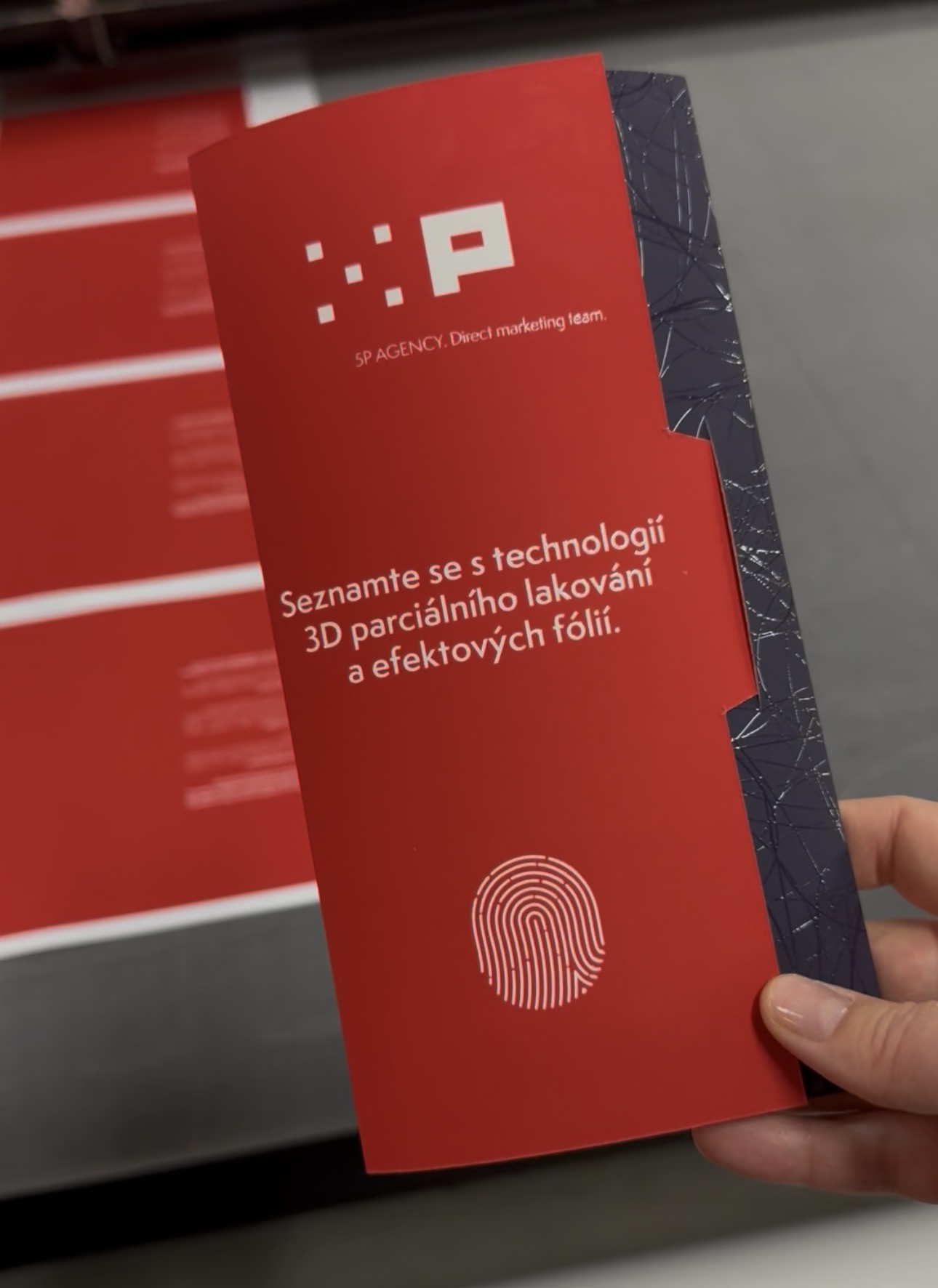 3D lakování sloha na papír