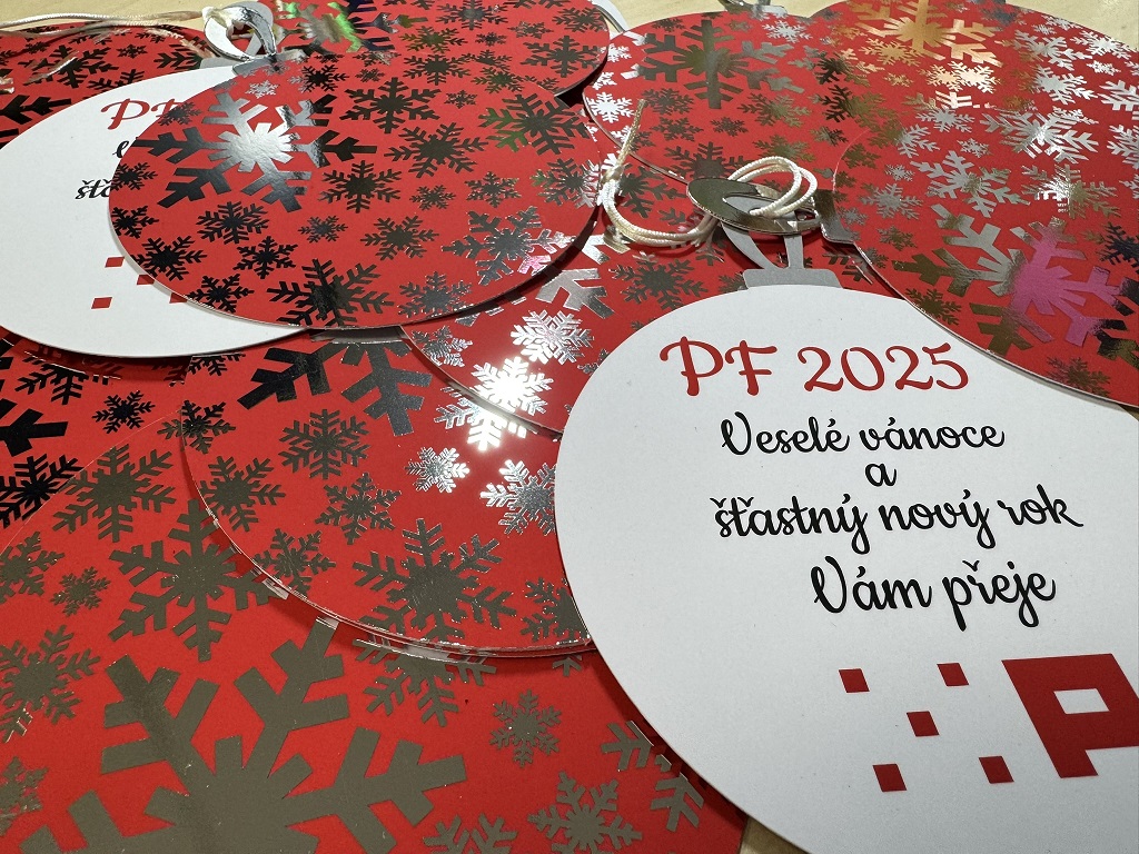 Metalická ražba na PF, novoročním přání