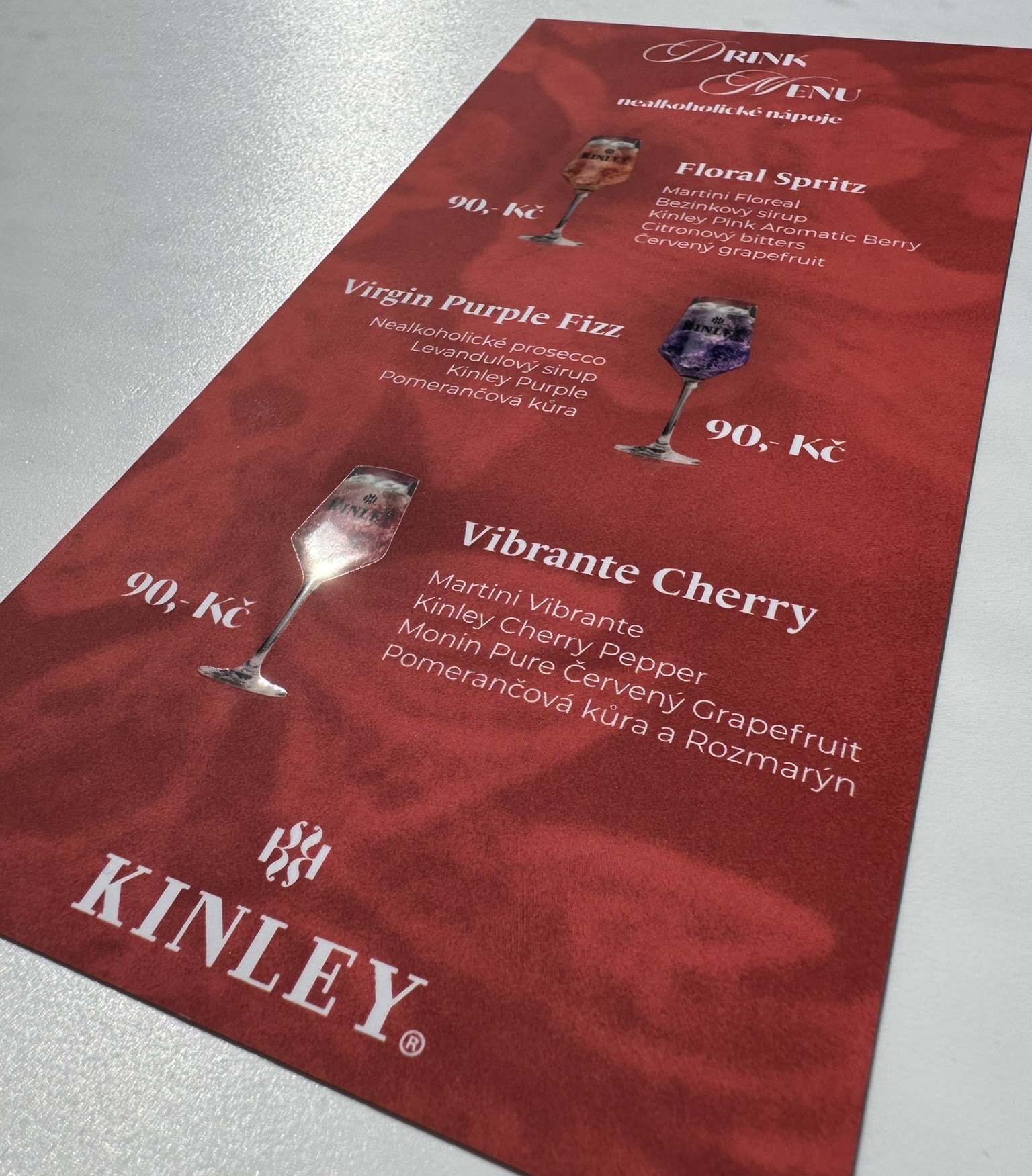 POS materál - menu do baru, restaurace, hospody