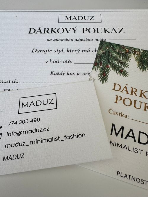 tisk dárkových poukazů, vizitek