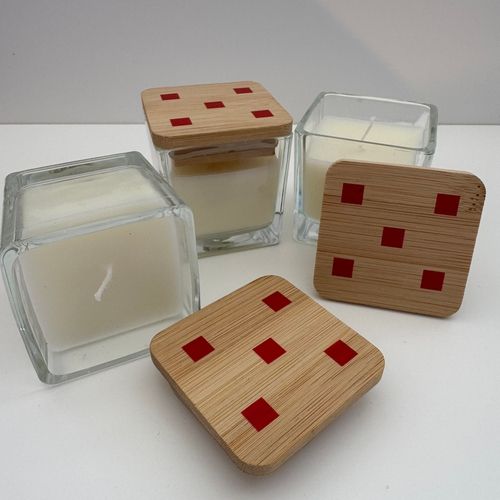 UV tisk bambus, dřevo, svíčka, potisk na reklamní materiál