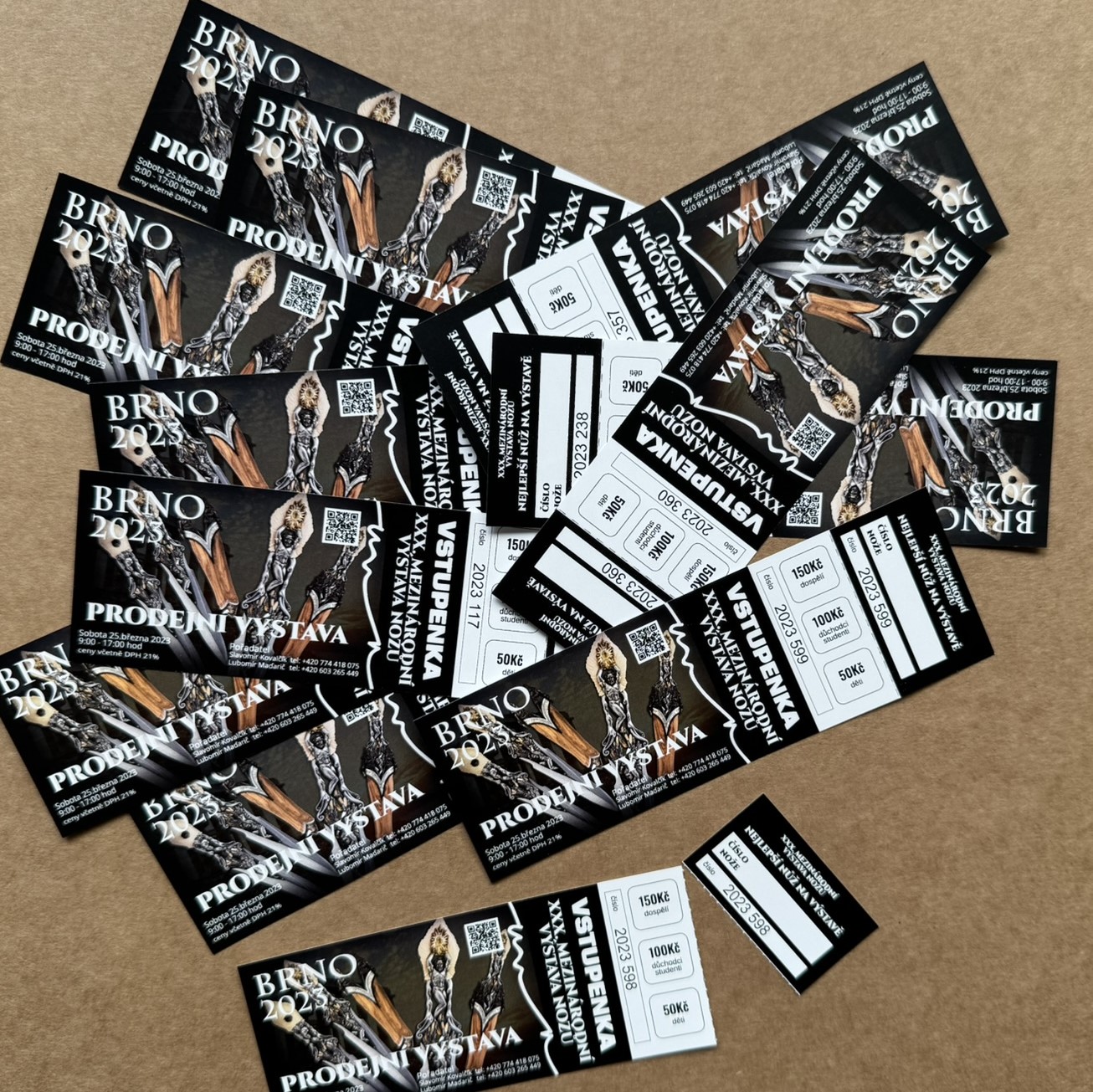 tisk jedinečných vstupenek, personalizovaných, očíslovaných