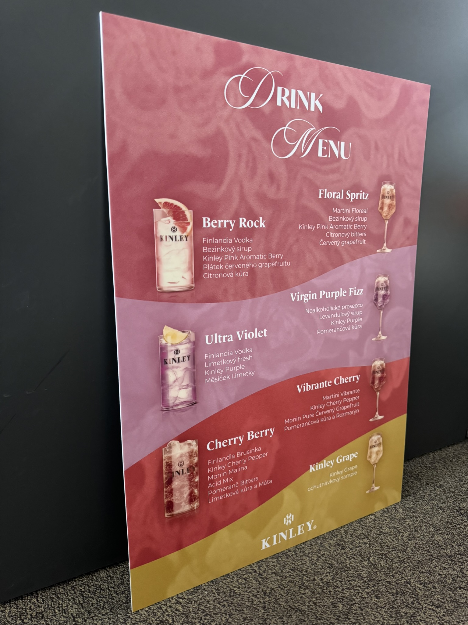 UV tisk, kappa deska, deska, menu, cedule