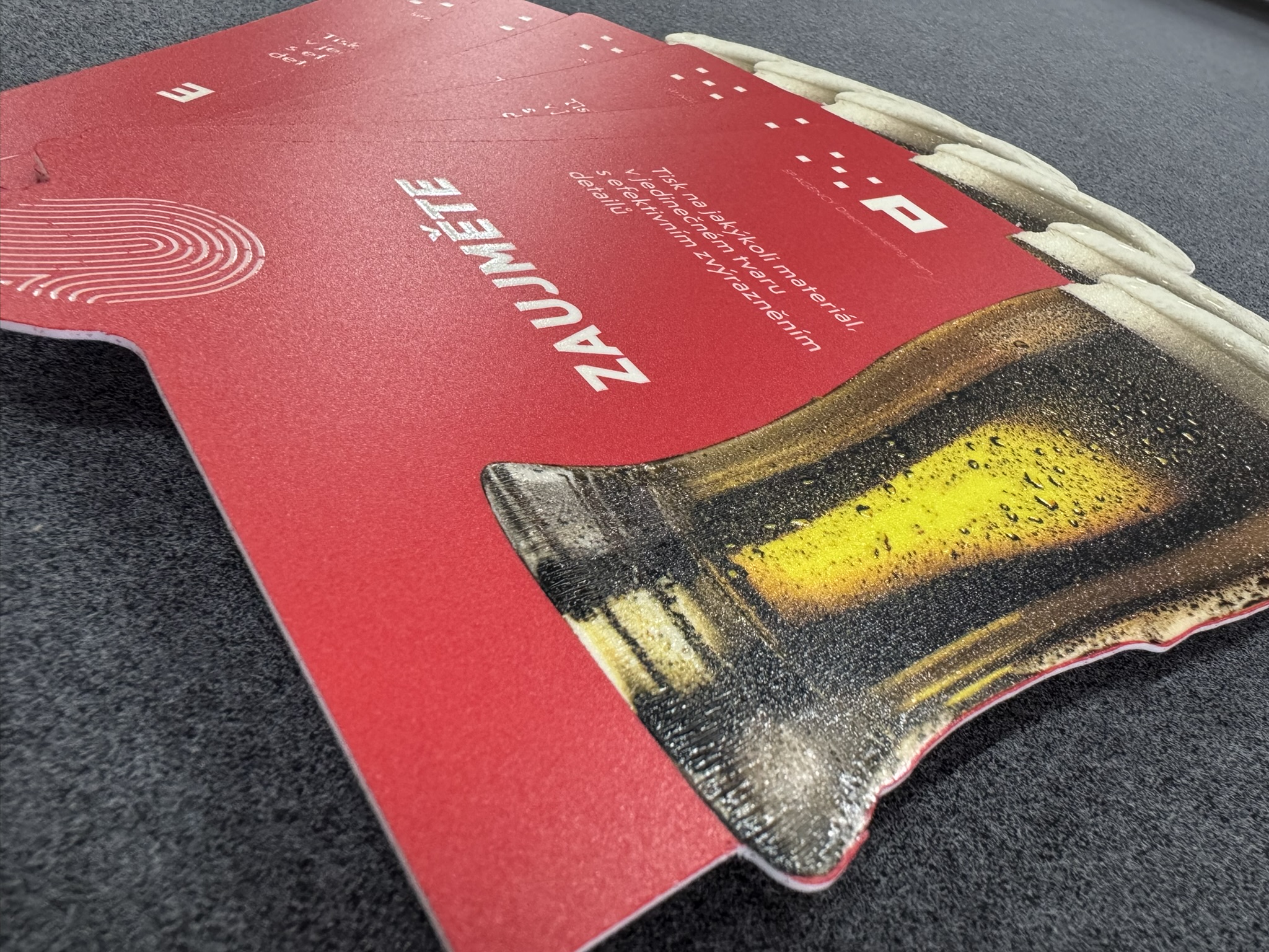 UV tisk, kappa deska, deska, menu, cedule tvarování